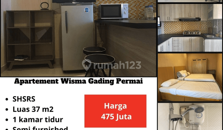 Dijual Apartment Siap Huni, Lokasi Strategis, Wisma Gading Permai, Kelapa Gading 1