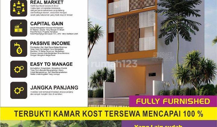 Kosan Dijual di Depok Kota,10 Kamar Full Furnish 500 Meter Universitas Indonesia  1