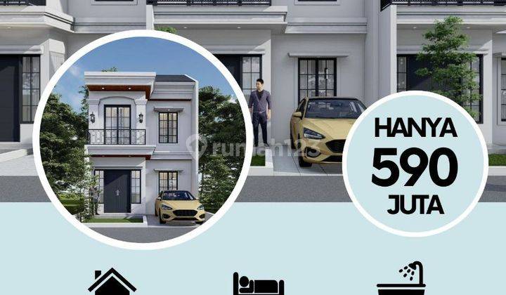 Jual Rumah Cimanggu Bogor 2 Lantai 500 Jtan 2 Km Transmart Yasmin 1