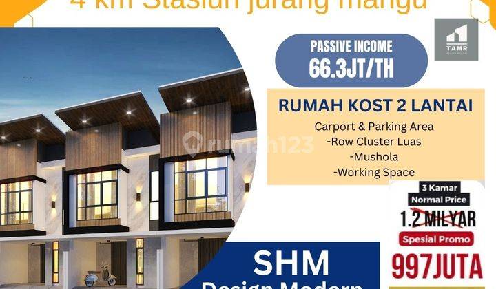 Kost Dijual,dekat Bintaro Sektor 9 4 Km Stasiun Jurang Mangu 1