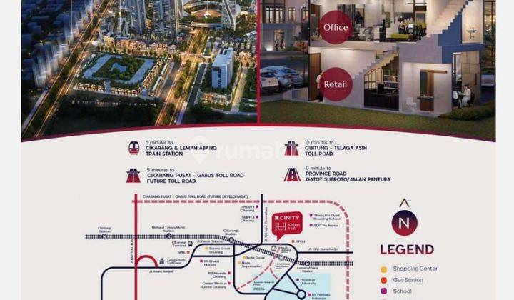 Jual Ruko 3 Lantai Di Perumahan Cinity Cikarang Utara 1