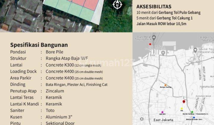 Dijual Gudang Baru Dalam Proses Pembangunan Di Pulogadung Jakarta  2