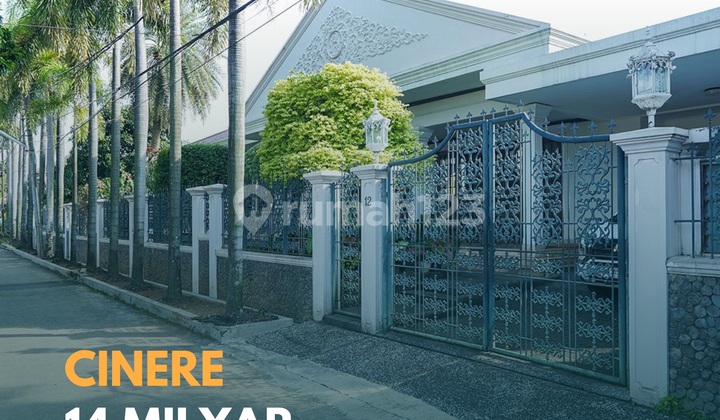Dijual Rumah Mewah Area Tenang Taman Luas SHM di Cinere