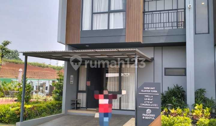 Rumah 2 Lantai Baru Dan Indent Booking Fee 15 Juta Type Parla L-5 Cluster Terra Di Paradiso Sentul Bogor Dekat Akses Tol