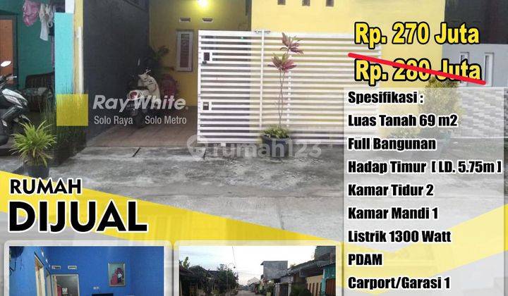 Rumah Mojolaban Sukoharjo dekat pasar dan sekolah 1