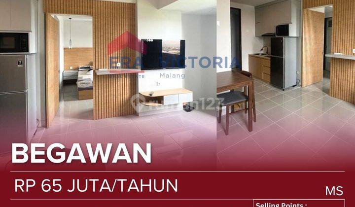 Sewa Apartemen Begawan Malang Furnish dengan Layout Luas 1