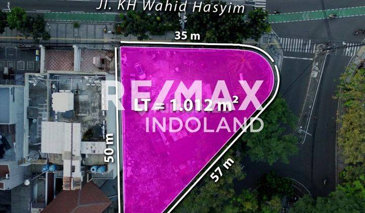 Jual Tanah Komersil 1.012m2, Shm, Wahid Hasyim, Jakarta Pusat 1