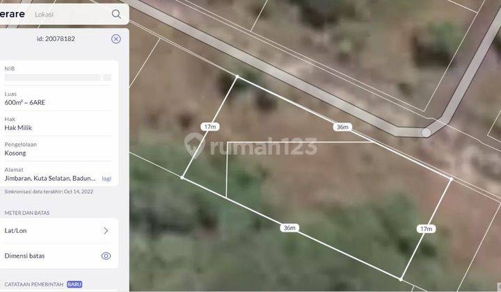 TOP URGENT DI JUAL TANAH LOKASI JIMBARAN KUTA SELATAN BADUNG 1