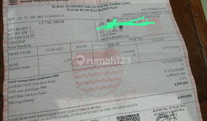 Murah D Bawah Njop Cipaku Indah Setiabudi Pn 2