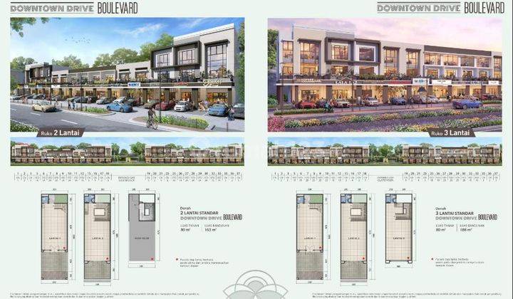 Dijual Brand New Ruko 3 Lantai di Downtown Drive Summarecon Serpong, Tangerang 1