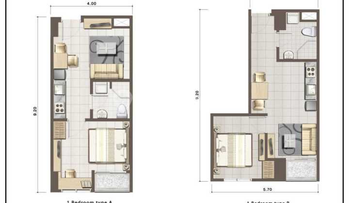 For Sale 1Br Apartment (Not Studio) Cosmo Terrace, Thamrin City Central Jakarta