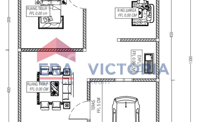 Rumah Siap Bangun Dalam Perumahan di Kwadungan Kab Kediri