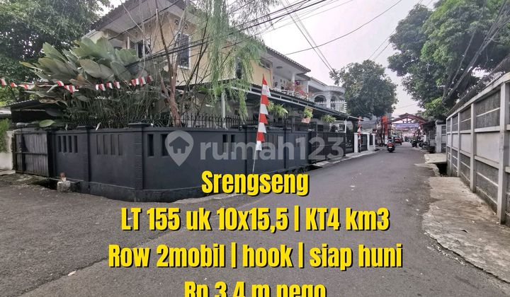 Lokasi Emas! Rumah Siap Huni 2 Lantai Hook Lebar 10 Meter Strategis Tepi Jalan Srengseng Kebon Jeruk Jakarta Barat