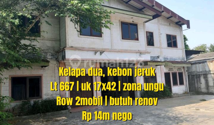 Nego Sampai Jadi ! Tanah Komersial 17X42 M ±667 M² - SHM, Zona Ungu, Dekat Kelapa Dua Kebon Jeruk Jakarta Barat Nego Sampai Jadi ! Tanah Komersial 17X42 M ±667 M² - SHM, Zona Ungu, Dekat Kelapa Dua Kebon Jeruk Jakarta Barat