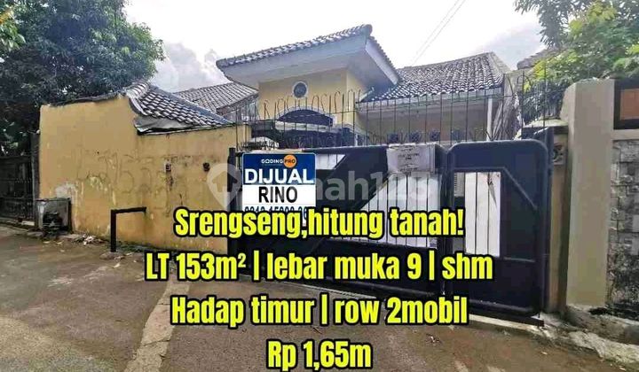 Super Langka! Rumah Hitung Tanah 153 M² (9X17) - Dekat Jalan Utama Srengseng Jakarta