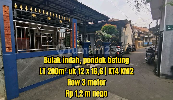 Lokasi Emas! Harga Masih bisa Nego! Rumah 1 Lantai Butuh Renov Lebar 12 Meter Jalan 2 Motor Dekat Yon Arhanud Bulak Indah Pondok Betung Tangerang Selatan