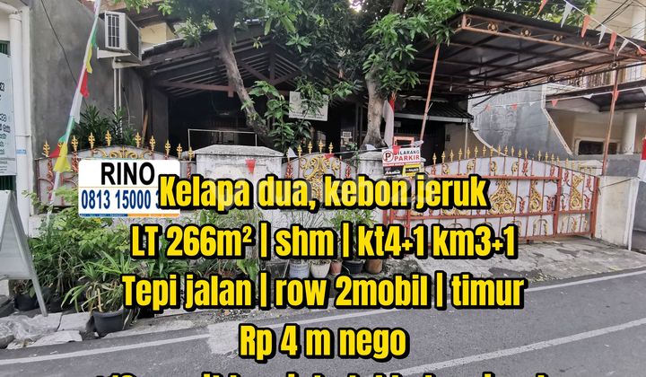 Lokasi Emas! Harga Masih bisa Nego! Rumah Butuh Renov 1,5 Lantai Lebar 10 Meter Strategis 5 Menit ke Jalan Raya Kelapa Dua Kebon Jeruk Jakarta Barat