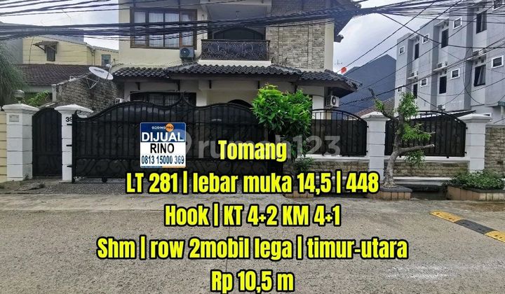 Lokasi Emas! Harga Masih Nego! Rumah 3 Lantai Hook Siap Huni Tomang Jakarta Barat