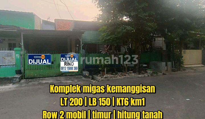 Lokasi Emas! Harga Masih bisa Nego! Rumah Hitung Tanah 1 Lantai Lebar 10 Meter Dalam Komplek Migas Strategis Dekat ke Kampus Binus Syahdan Kemanggisan Jakarta Barat