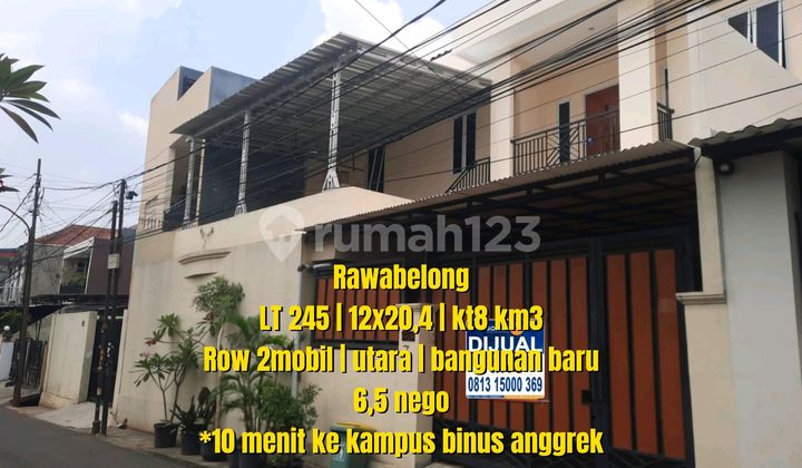Lokasi Emas! Harga Masih bisa Nego! Rumah 2 Lantai Baru 2 Tahun Pakai Lebar 14 Meter Strategis Hanya 200 Meter ke Jalan Bang Pitung Rawabelong Jakarta Barat