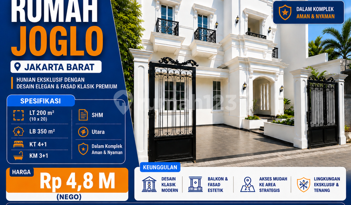 Turun Harga! Rumah Baru 2 Lantai Komplek Dekat Puri Botanical Residence Joglo Jakarta Barat Turun Harga! Rumah Baru 2 Lantai Komplek Dekat Puri Botanical Residence Joglo Jakarta Barat
