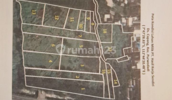 Dijual Tanah di Jalan Provinsi Malang Purwosari Pasuruan