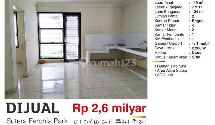 Rumah Cantik 2 Lantai Di Sutera Feronia
alam Sutera 2