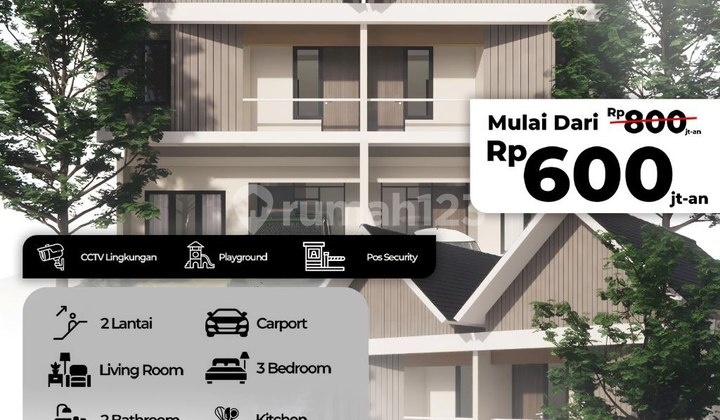New House in Cibubur Residential Complex, Cimanggis Depok, Strategically Located in Cibubur