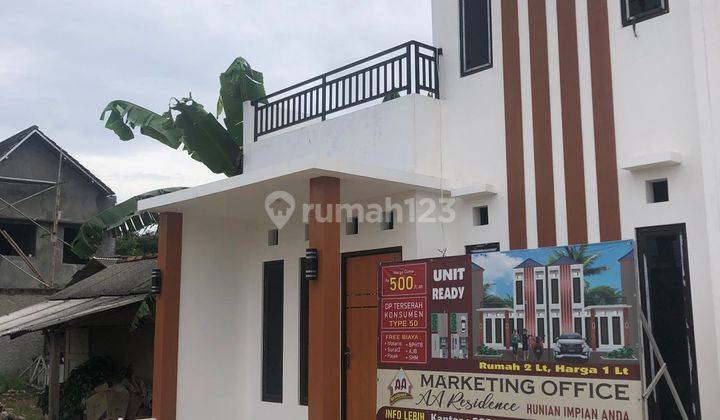 Rumah murah rumah 2 lantai rumah baru SHM di  Jl. Ciater Wareng, RT.01/RW.013 des, Rawakalong, Kec. Gn. Sindur, Kabupaten Bogor, Jawa Barat 16540 Timur deket jalan serpong paradise,bsd tangerang,pamulang victor,pondok petir  1