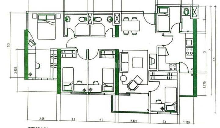 Unit 3br (+1) Furnished Apartemen Galeri Ciumbuleuit 1 2