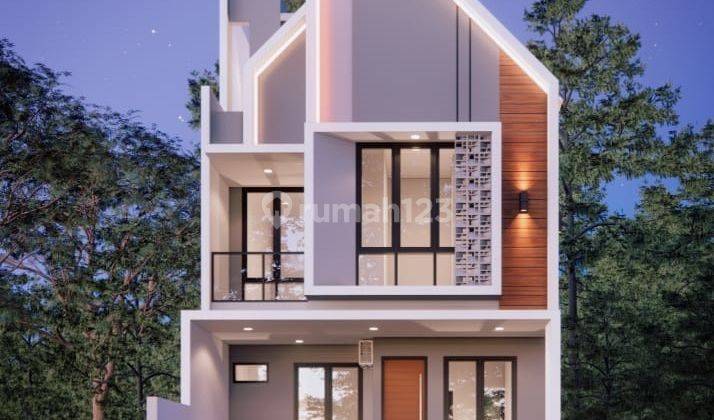 Rumah Pondok Bambu Poncol 2.5 Lantai, Lt 79 M2, New, Modern 1