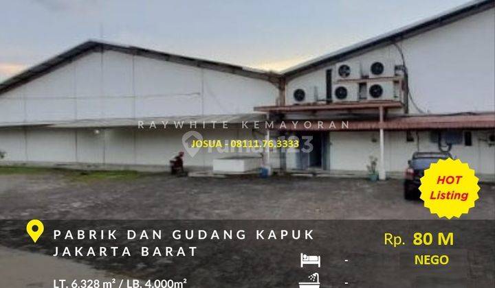 Pabrik Farmasi Kapuk LT 6328 m2, LB 4000m, Dijual beserta Ijinnya 1