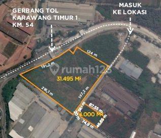 Dijual Tanah Industri Depan Pintu Tol Karawang Timur, 1