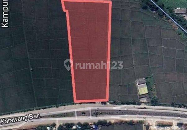 Dijual Tanah Komersil Depan Pintu Tol Karawang Barat ( Commercial land for sale in front of the West Karawang toll gate) 1