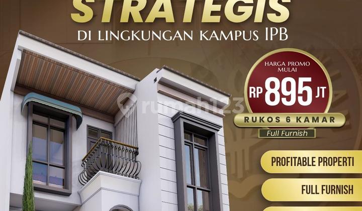Rumah Kost Dijual (rukost) Kampus Ipb Bogor- Rukos Full Furnish 6/8 Kamar – Investasi Cerdas Di Kawasan Mahasiswa