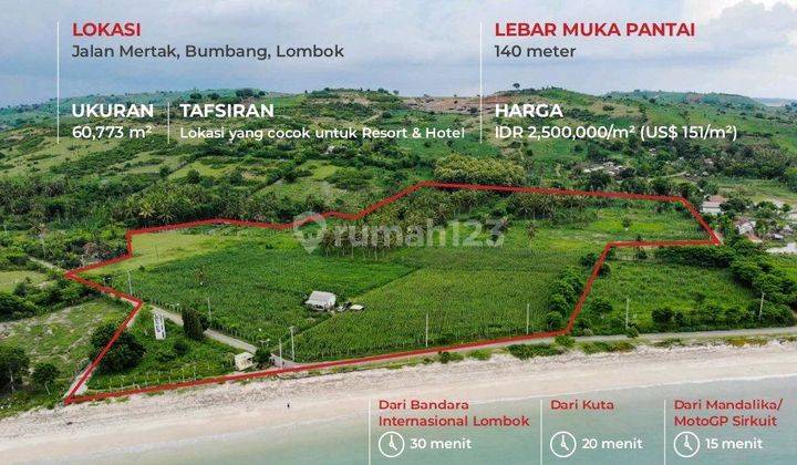 Strategic Land For Sale Lombok Beach 1