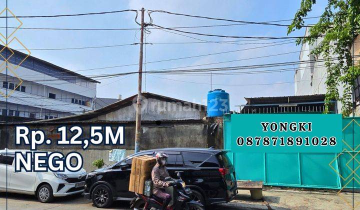 Dijual Gudang Jelambar Jalan Perdana 600m2 Lokasi Strategis ROW Jalan Besar 1