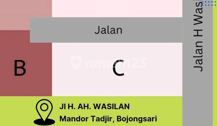 Tanah Strategis 2 Menit Ke Jalan Nasional Jakarta Bogor Mal The Park Sawangan