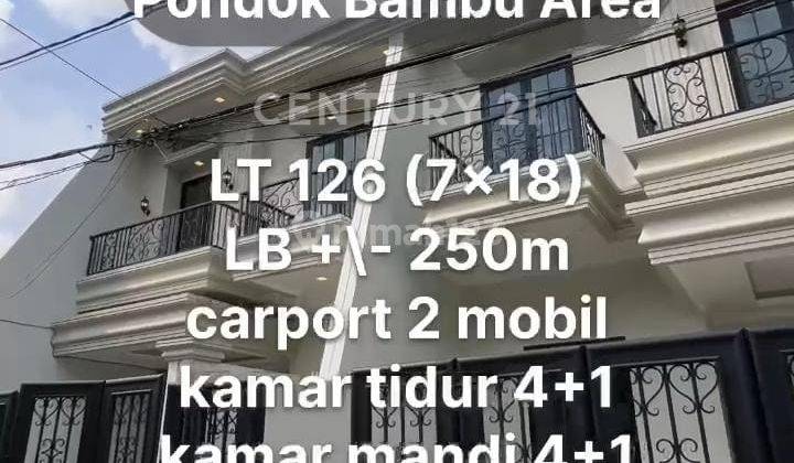 Rumah Lux Baru Di Daerah Pondok Bambu Jakarta Timur 1