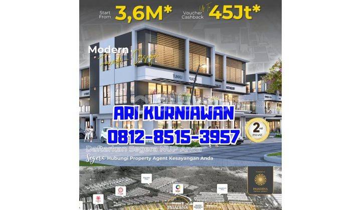 Pasadena North Square Terbaru! Ruko Kawasan Bisnis 40 ha PINGGIR JALAN 1