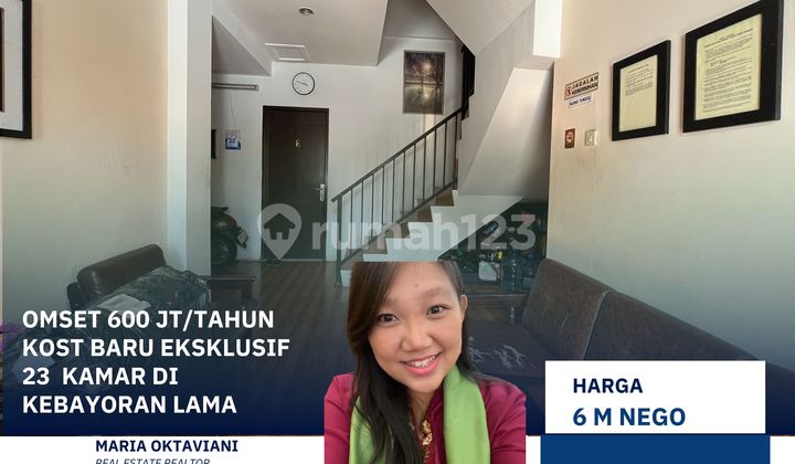 Omset 600 Jt/Tahun Kost Full Terisi 23 Kamar3 Menit ke Pim di Kebayoran Lama Roi 10-11% Akse Omset 600 Jt/Tahun Kost Full Terisi 23 Kamar3 Menit ke Pim di Kebayoran Lama Roi 10-11% Akse