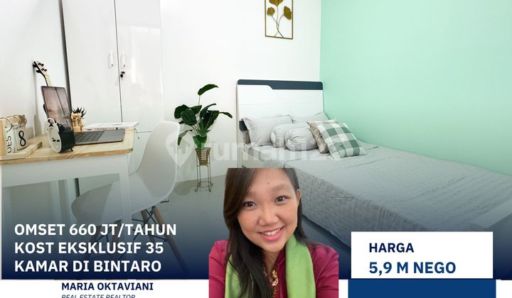 Harga Turun 3M! Omset 600 Jt/Tahun Kost 34+1 Kamar Full Terisi Roi 11-12% Dekat Stasiun Jurang Mangu & Bintaro Xchange Harga Turun 3M! Omset 600 Jt/Tahun Kost 34+1 Kamar Full Terisi Roi 11-12% Dekat Stasiun Jurang Mangu & Bintaro Xchange
