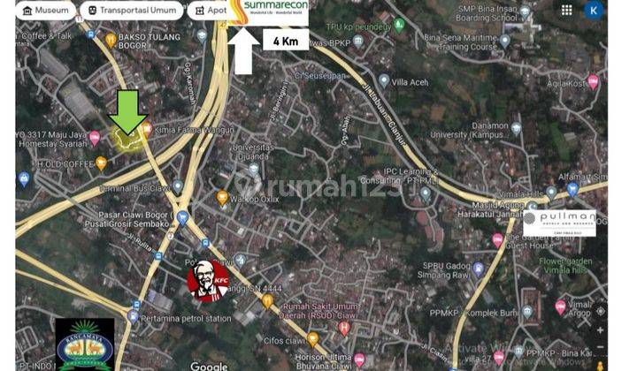 TANAH DI JUAL ATAU DISEWAKAN  POSISI PINGGIR JALAN CIAWI BOGOR 2