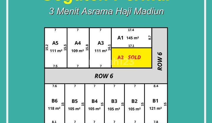 Jual Kavling Murah Kota Madiun 4 Menit Terminal Purbaya  1