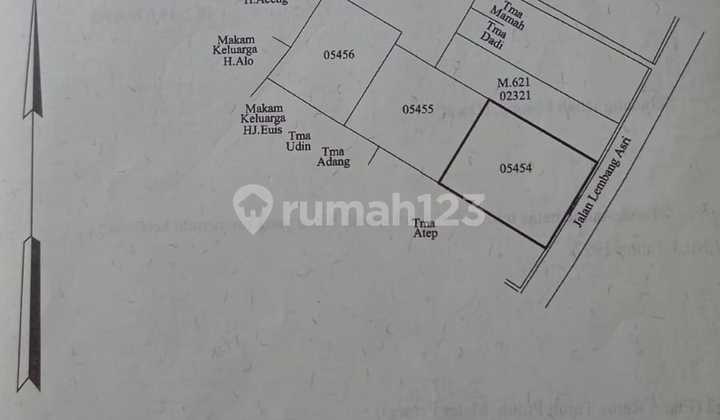 JUAL TANAH LUAS 2.960 M2 DAERAH LEMBANG  2