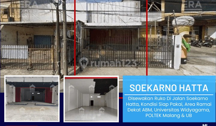 Ruko Di Jalan Soekarno Hatta, Kondisi Siap Pakai, Area Ramai 1