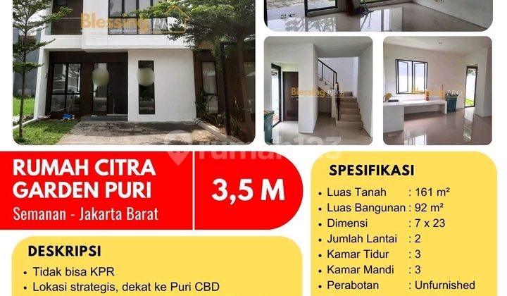 For Sale Citra Garden Puri Baru House, Never Occupied.