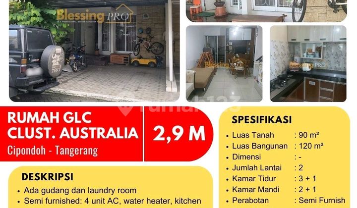 Dijual Rumah Cluster Australia Green Lake City