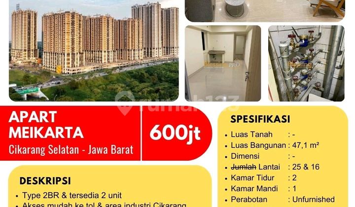 Dijual Apartemen Meikarta Ada 2 Unit 1 Pemilik