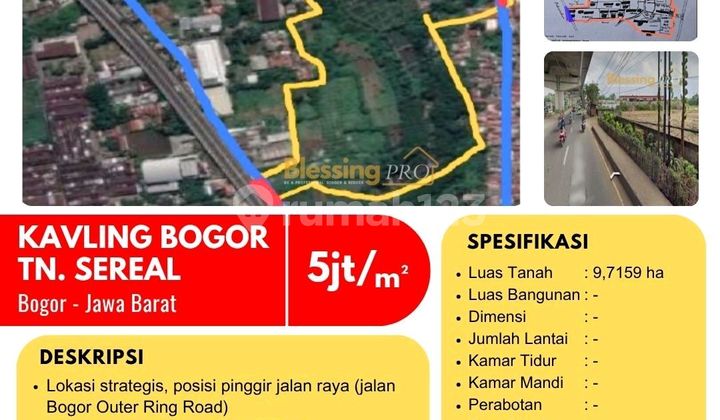 For Sale Price Reduced Commercial Plot Bogor Near Outer Ring Road Bogor